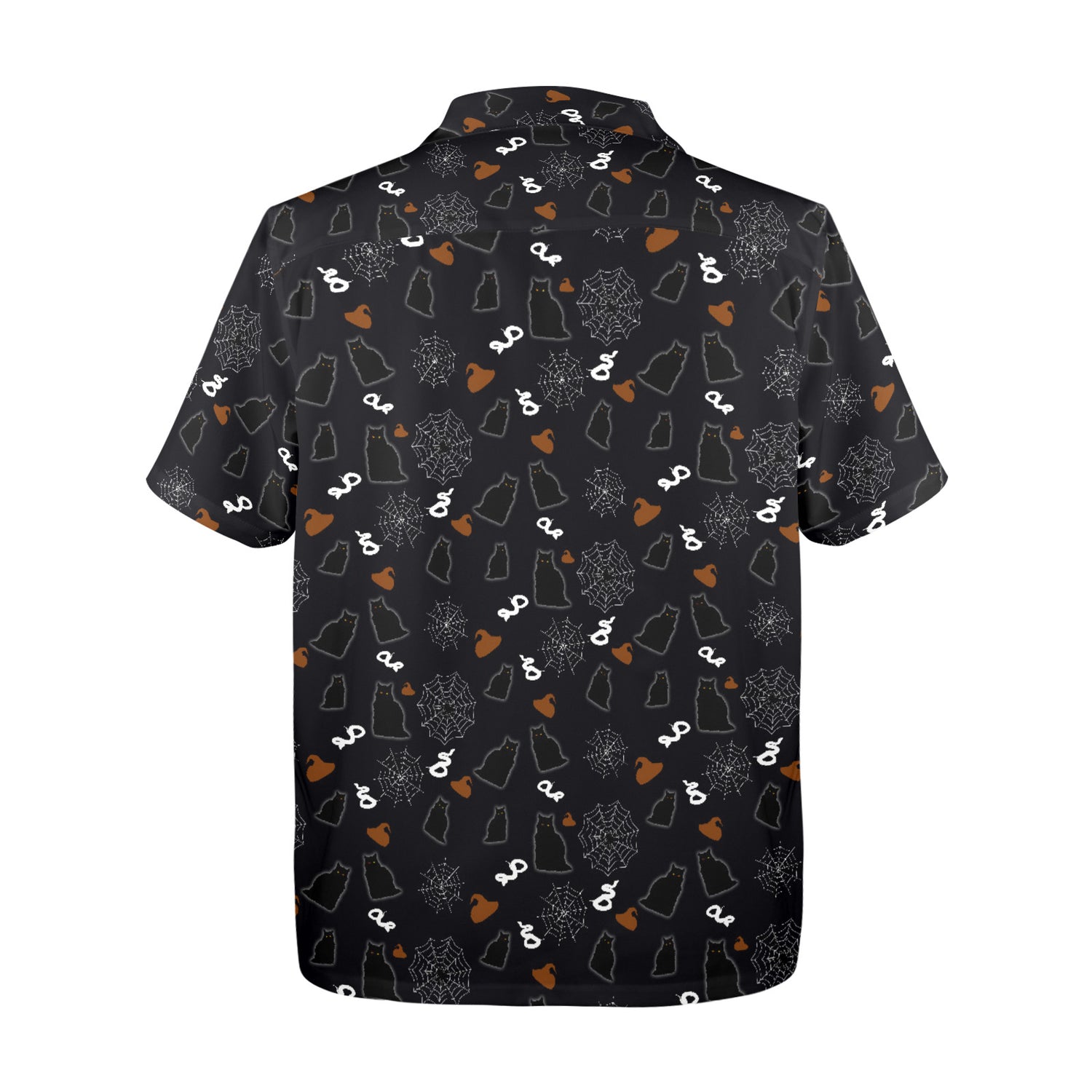 Black Cat Halloween Hawaiian Shirt | Button Up Down Shirt