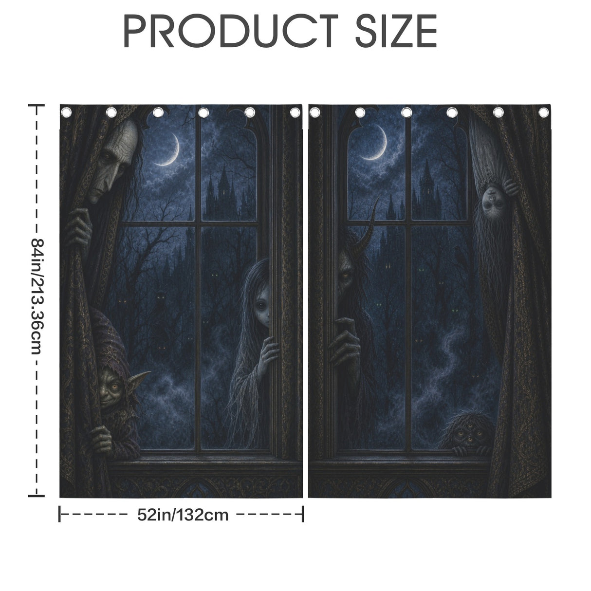 Curtain Creepers – Gothic Halloween Curtain Set