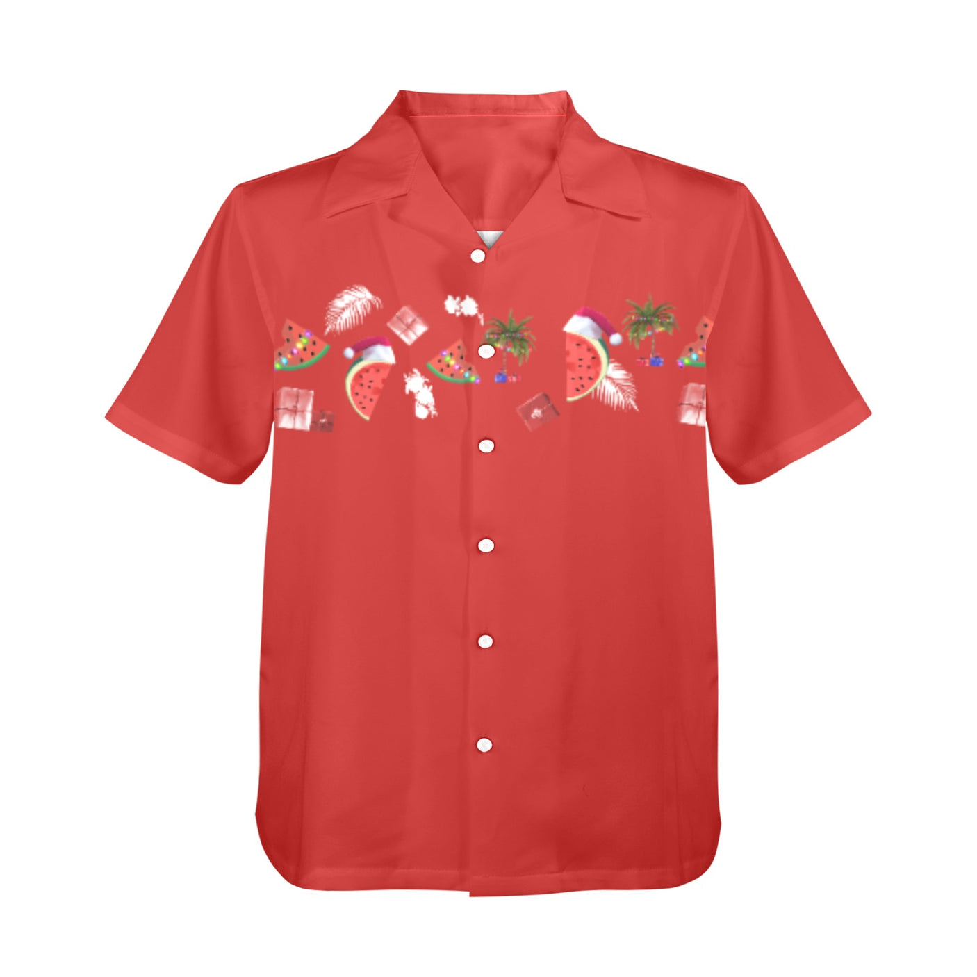 Christmas in July Hawaiian Guayabera Shirt