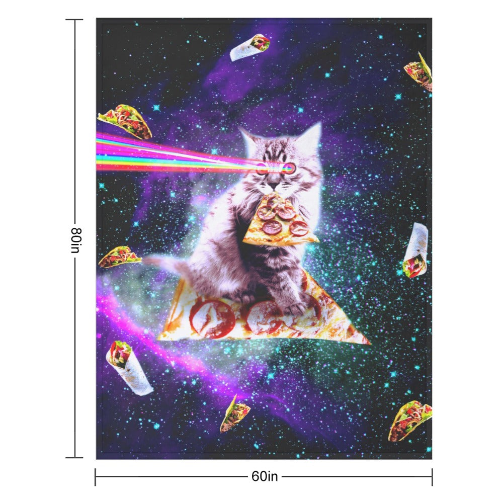 Space Cat Throw Blanket