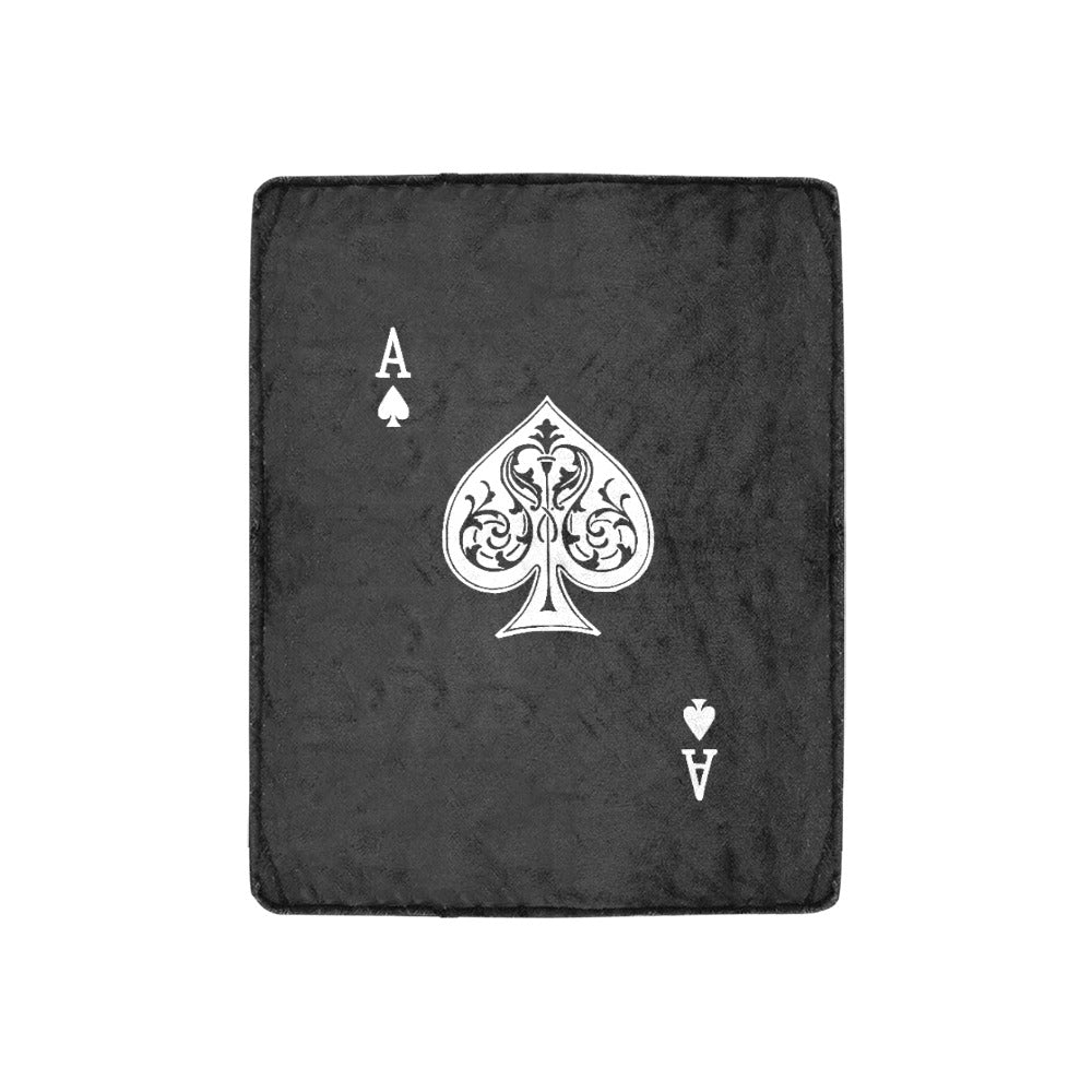 Ace of Spades Card Throw Blanket
