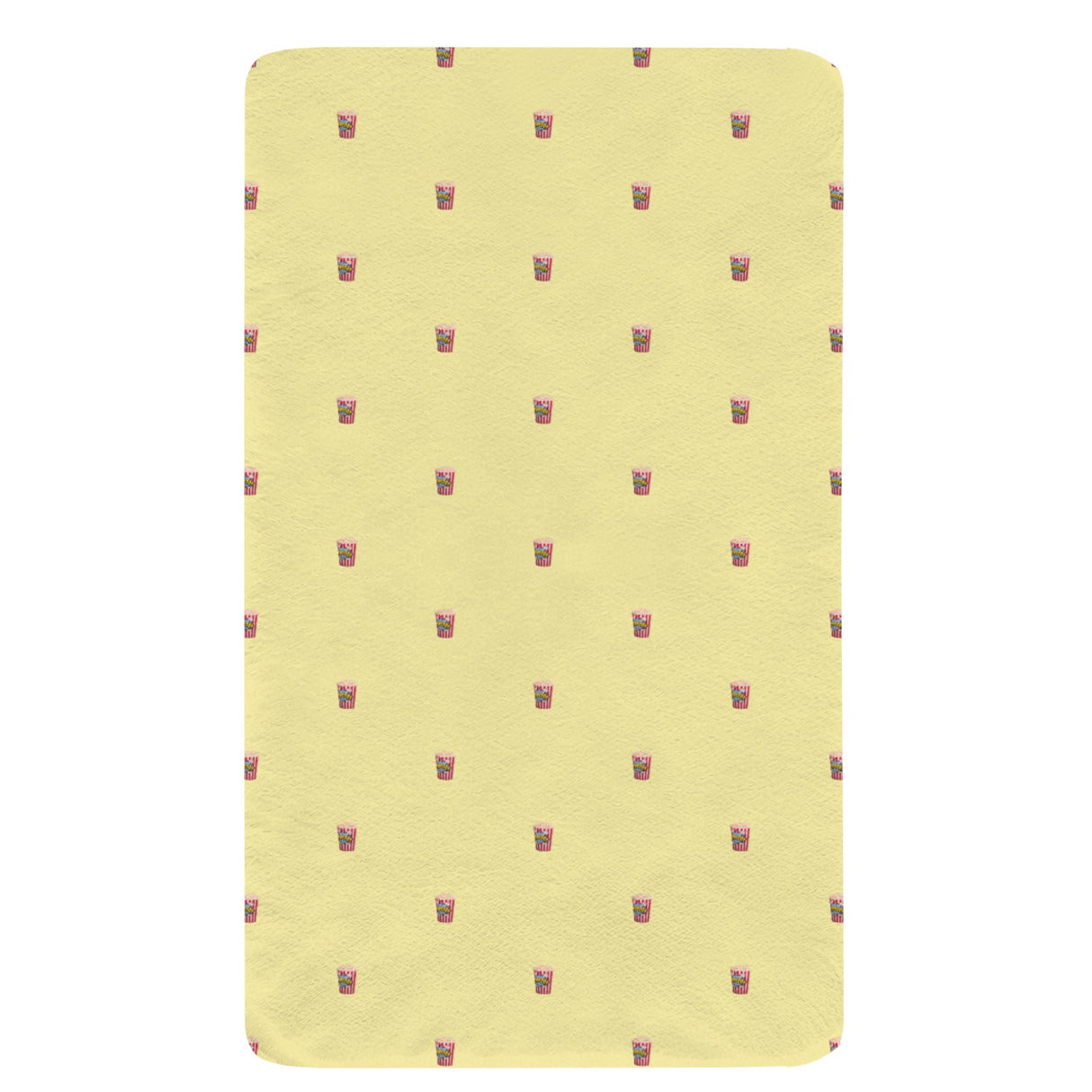 Popcorn Twin Fitted Sheet – Movie Night Bedding, 39 x 75 x 15 in