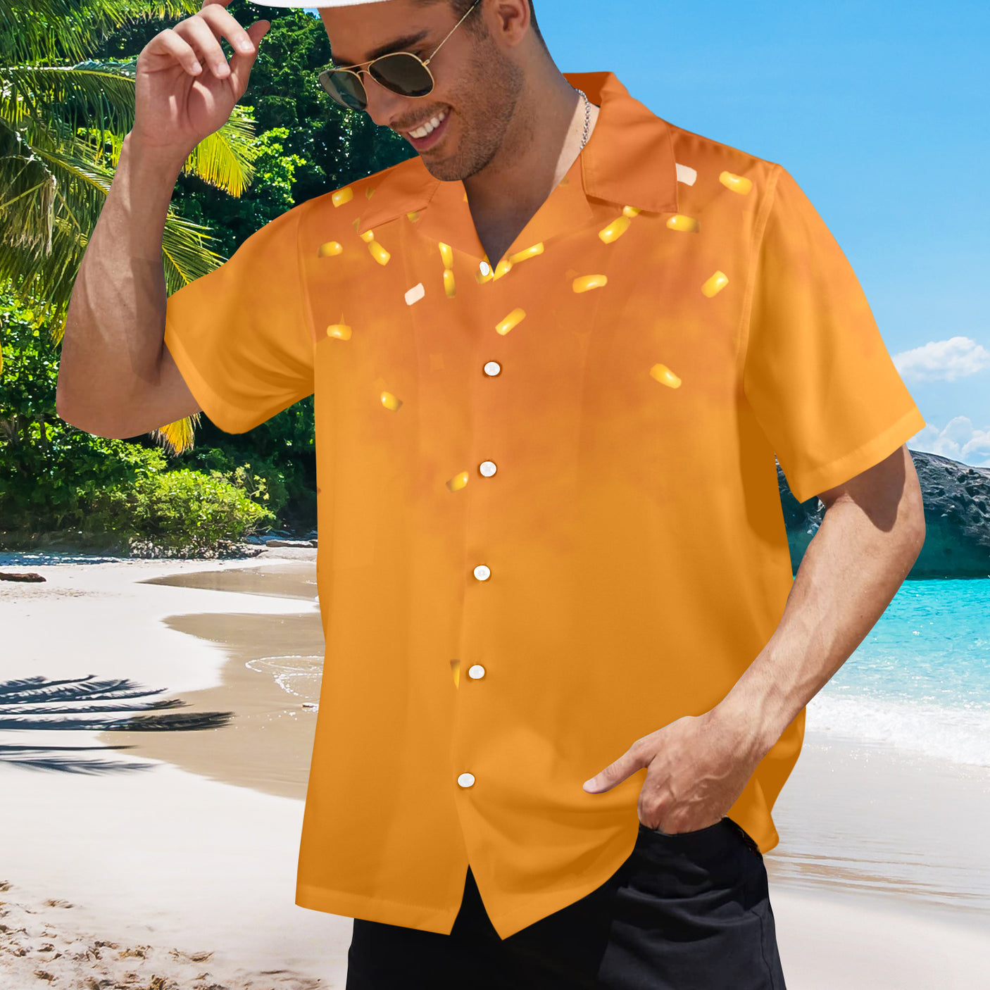 Corn Cob Hawaiian Shirt | Button Up Down Shirt