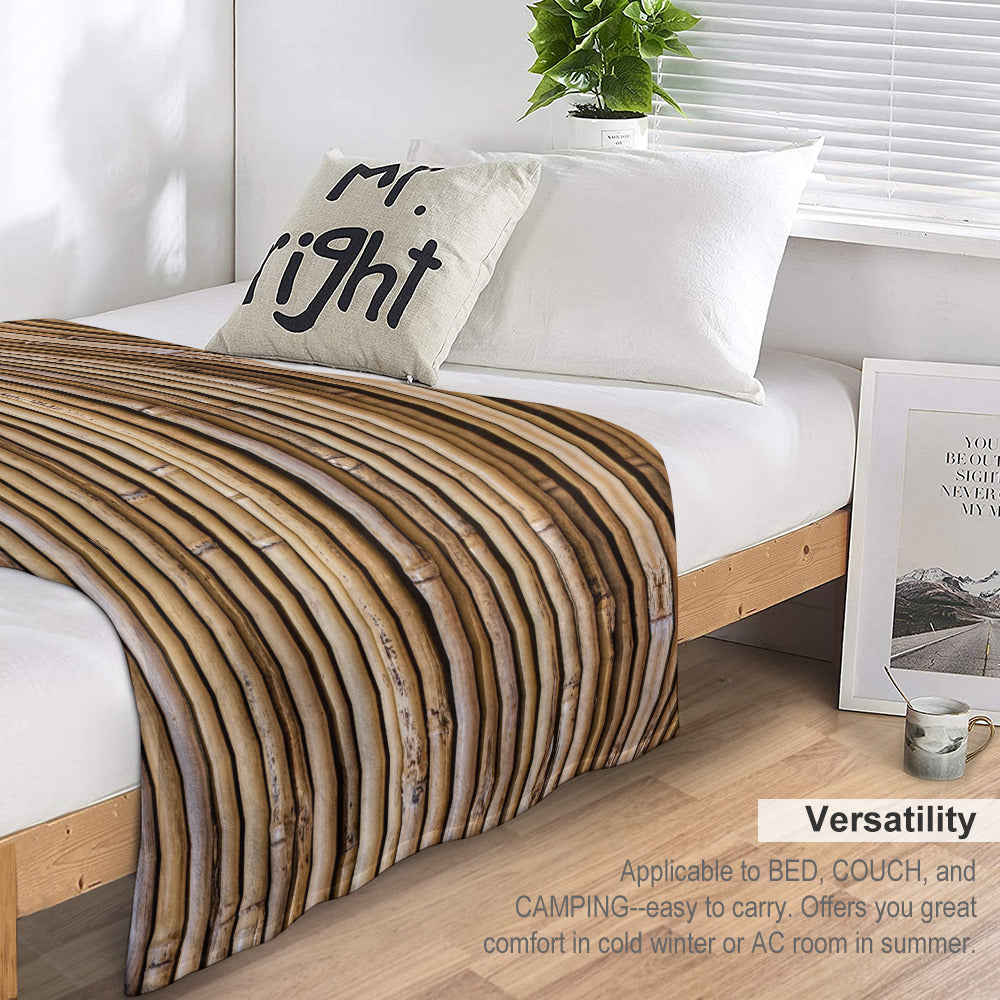 Bamboo Pattern Throw Blanket