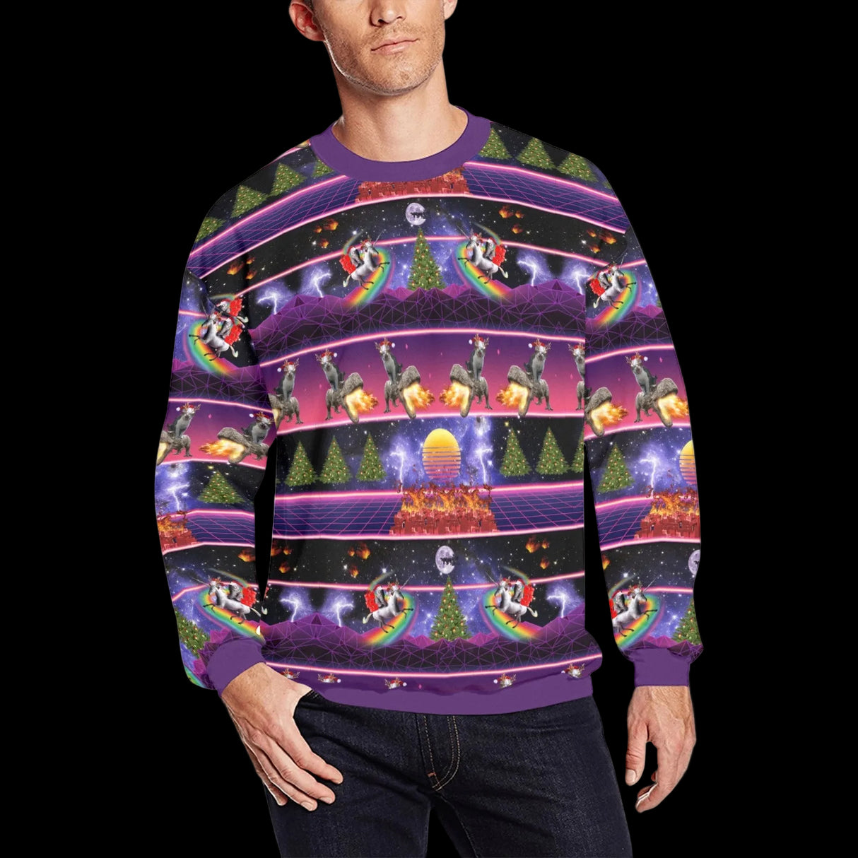 Cat Unicorn Dinosaur, Ugly Christmas Sweater
