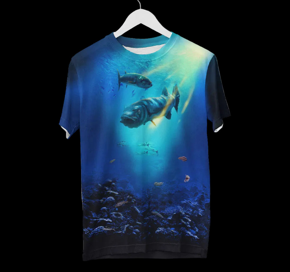 Blue Barracuda Shirt | AOP 3D Tee Shirts