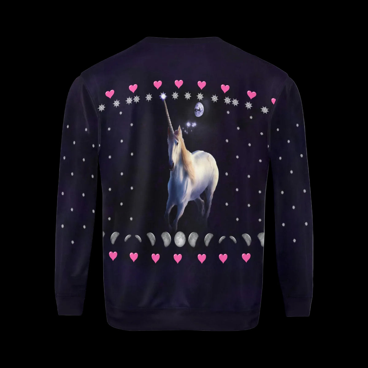 Unicorn Moon Ugly Christmas Sweater