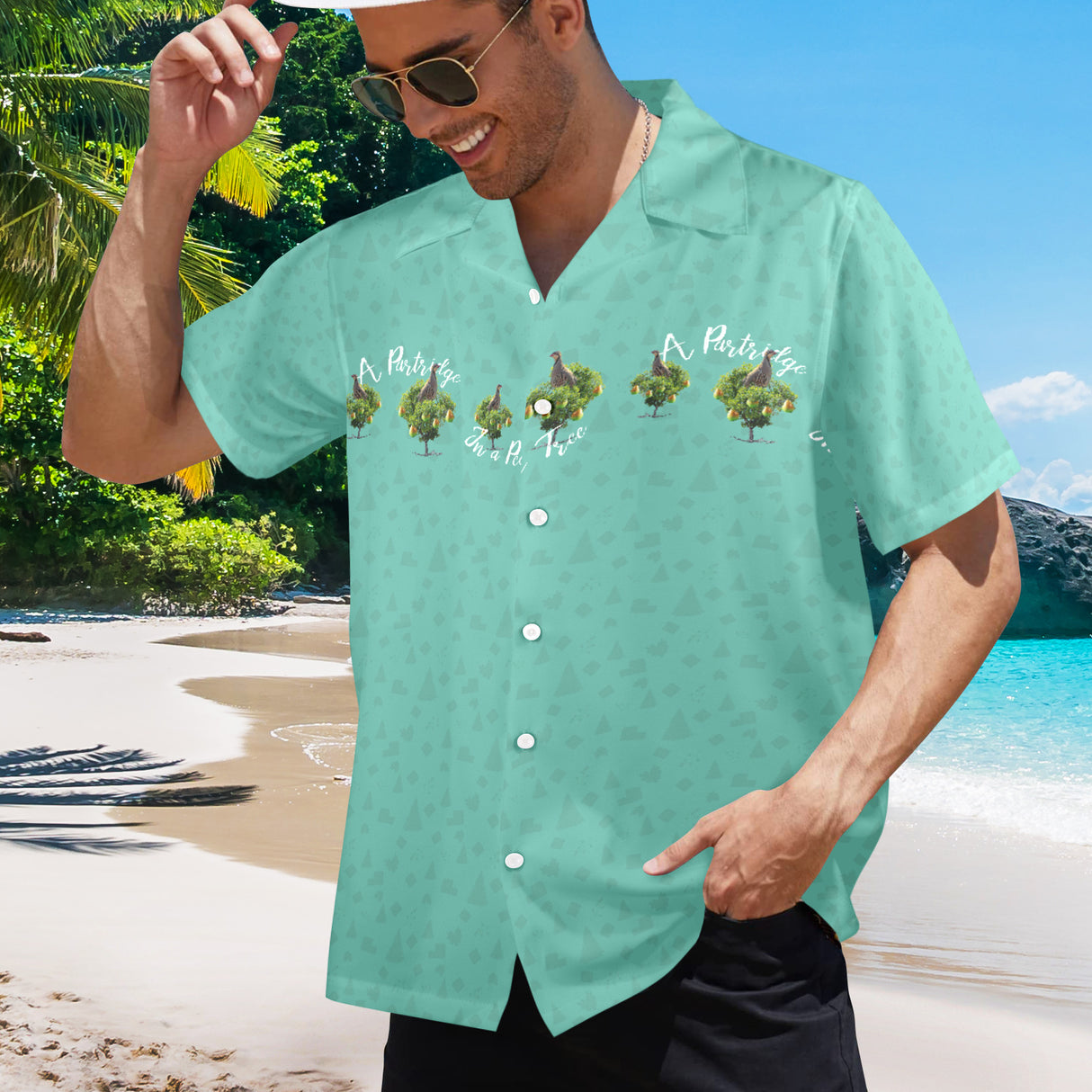 Partridge Pear Tree 12 Days of Christmas Hawaiian Shirt | Button Up Down Shirt