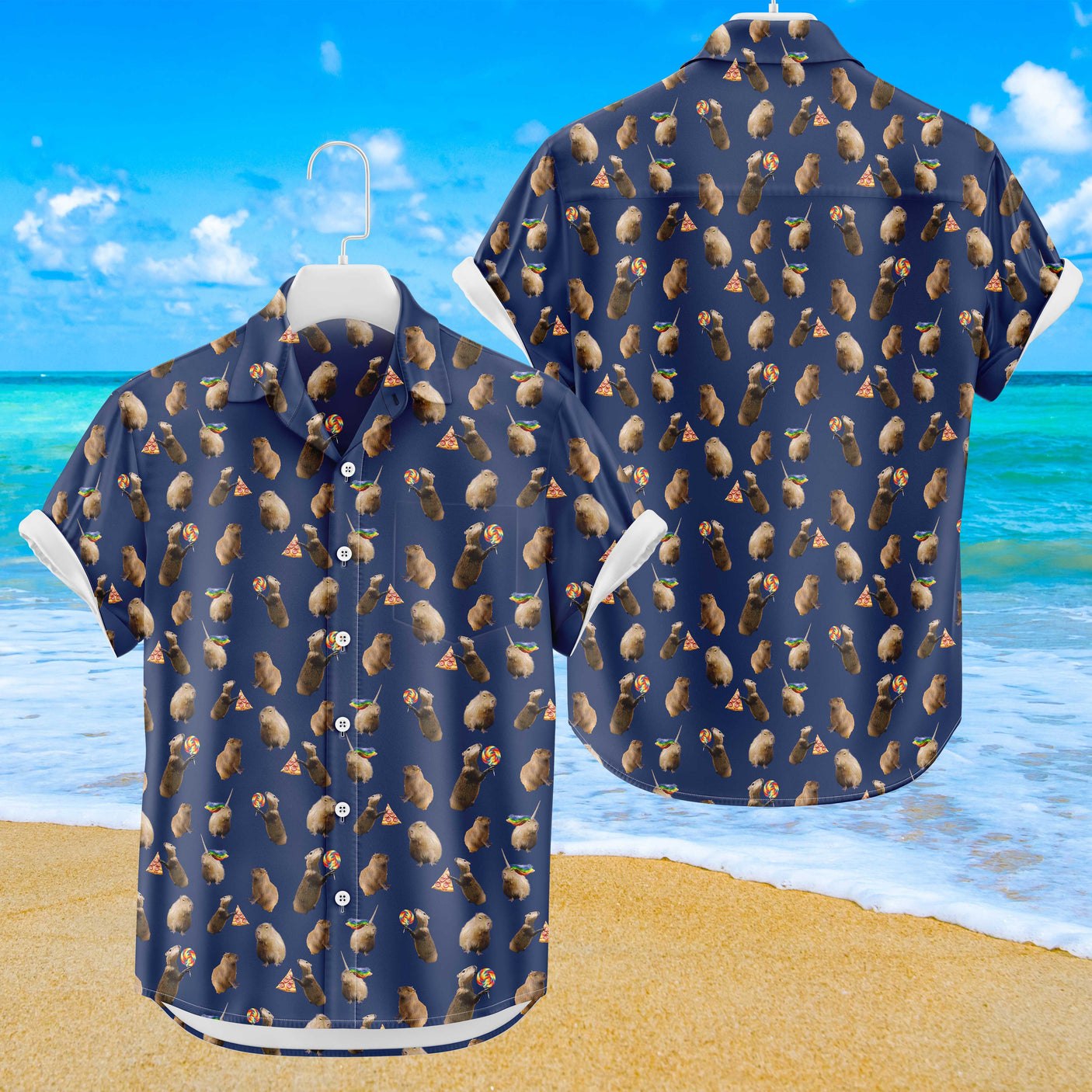 Capybara Hawaiihemd | Button Up Down Hemd