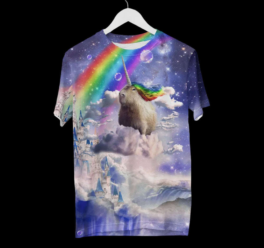 Capybara Unicorn Shirt | AOP 3D Tee Shirts