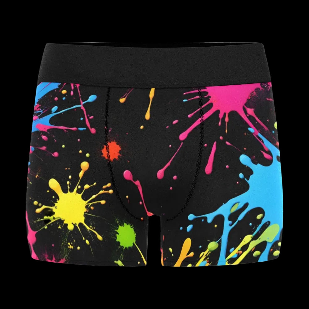 Rainbow Paint Splatter Boxer Brief Boxers