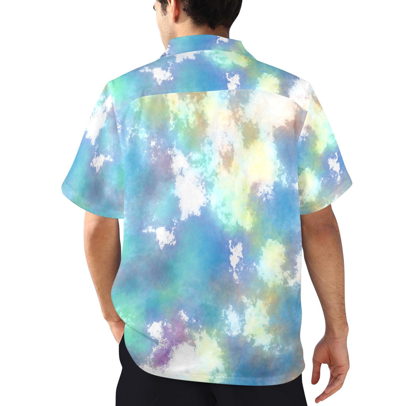Pastel Tie Dye Hawaiian Shirt