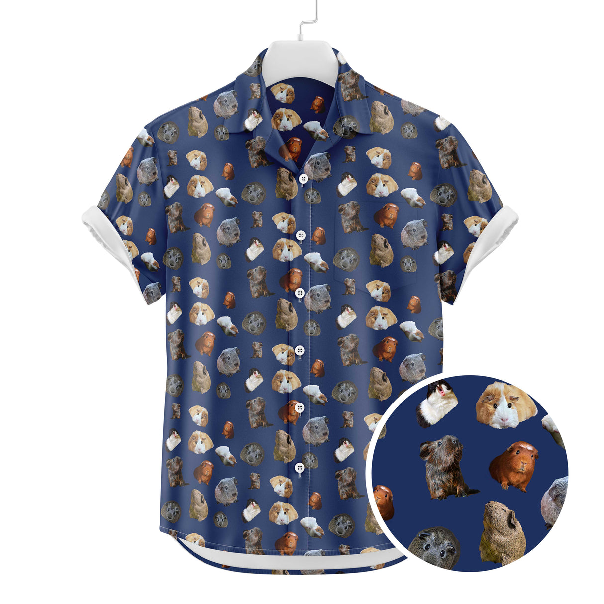 Meerschweinchen Hawaiihemd | Button Up Down Hemd