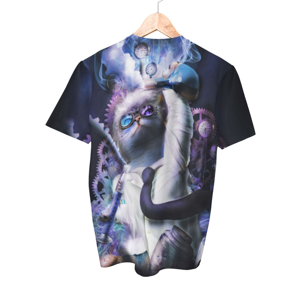 Chemise de scientifique fou de chat | T-shirts AOP 3D