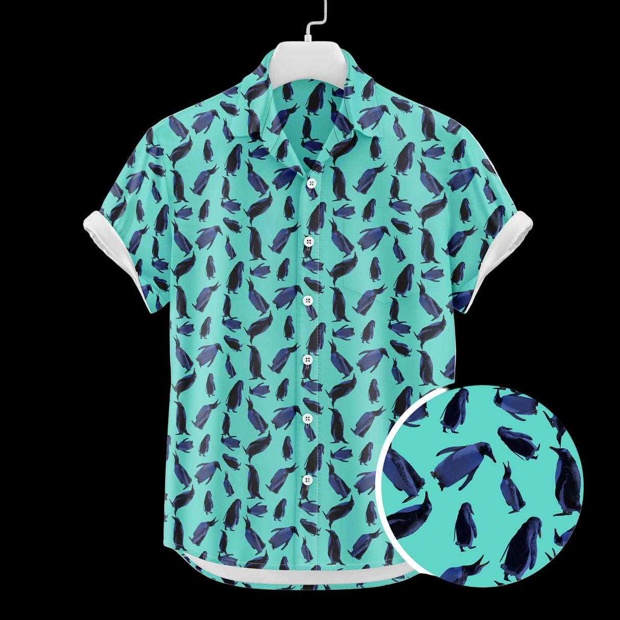 Penguin Hawaiian Shirt product mockup