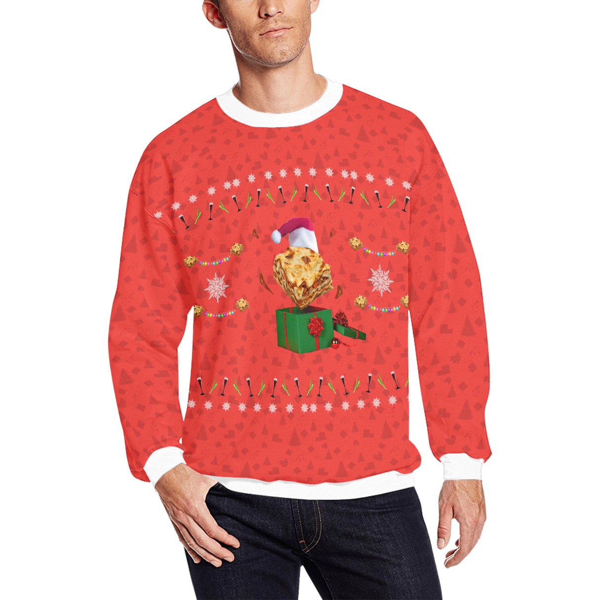 Lasagna Ugly Christmas Sweater