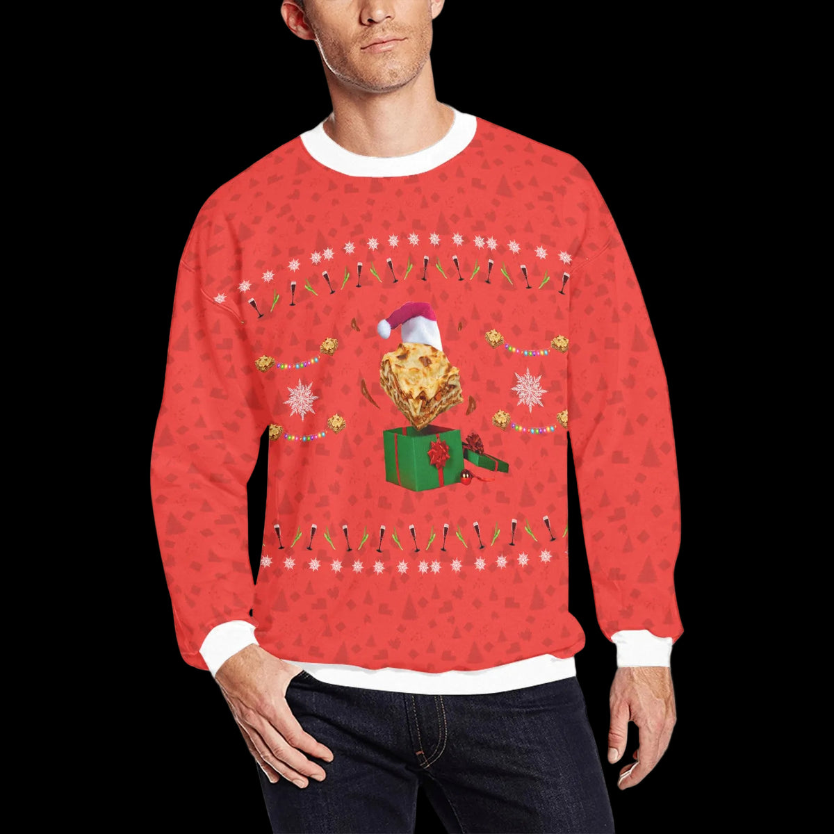 Lasagna Ugly Christmas Sweater