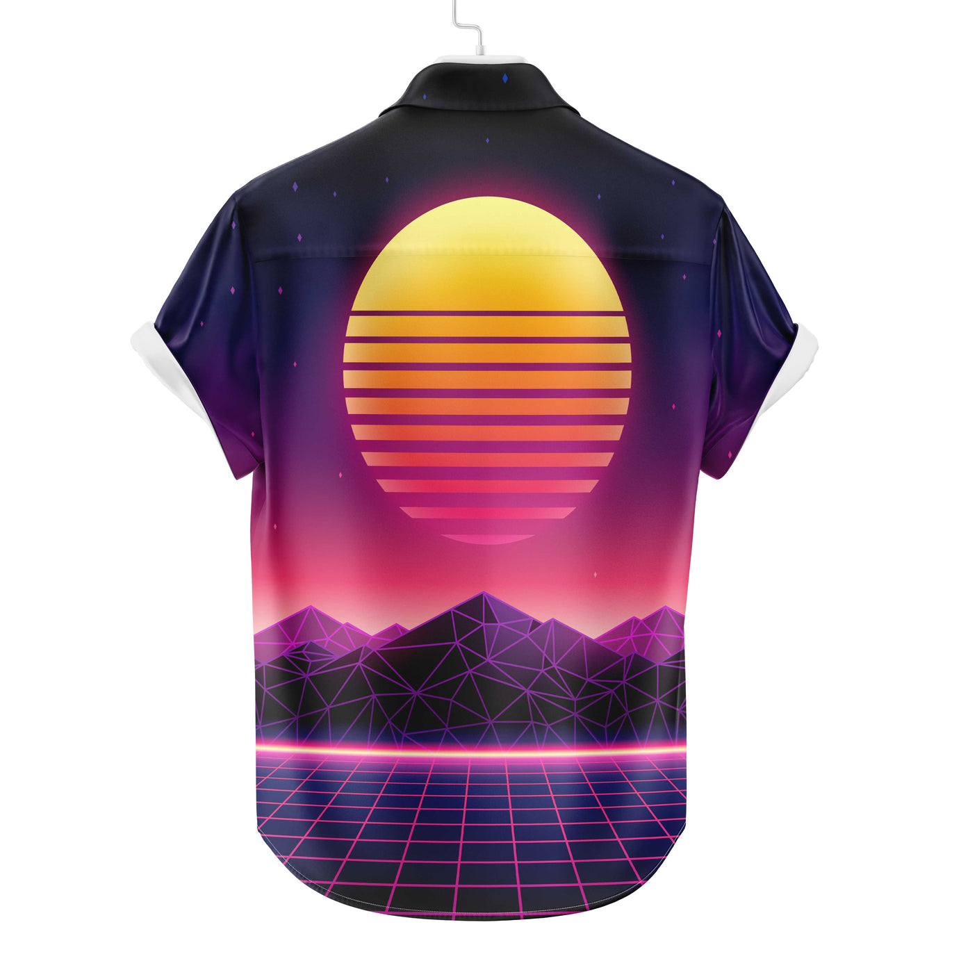 Chemise hawaïenne Synthwave Sunset | Chemise boutonnée