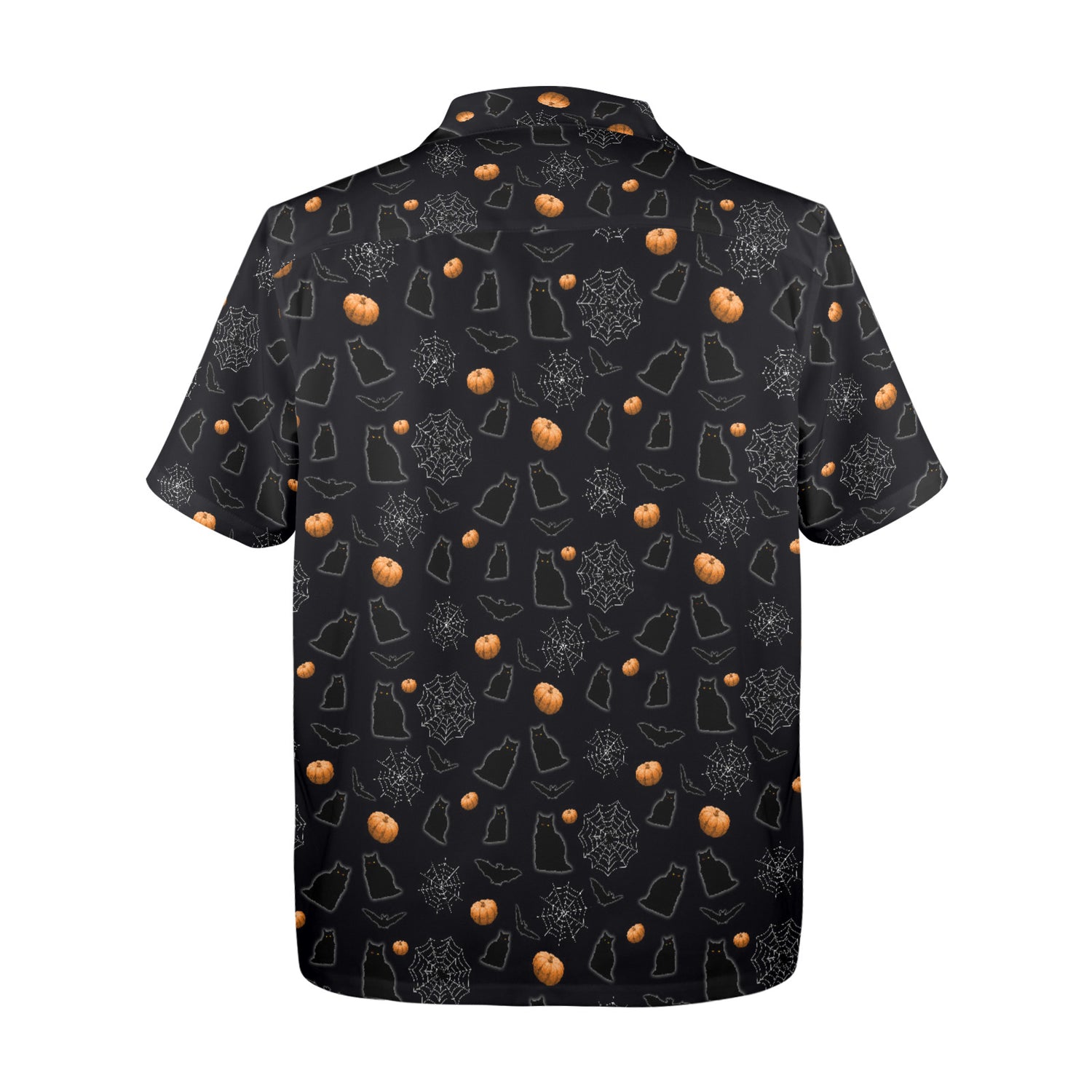 Black Cat Halloween Hawaiian Shirt | Button Up Down Shirt