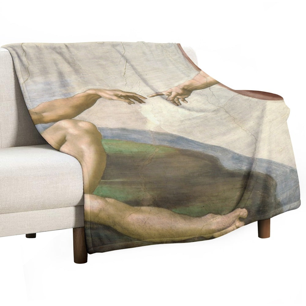 Creation of Adam Throw Blanket