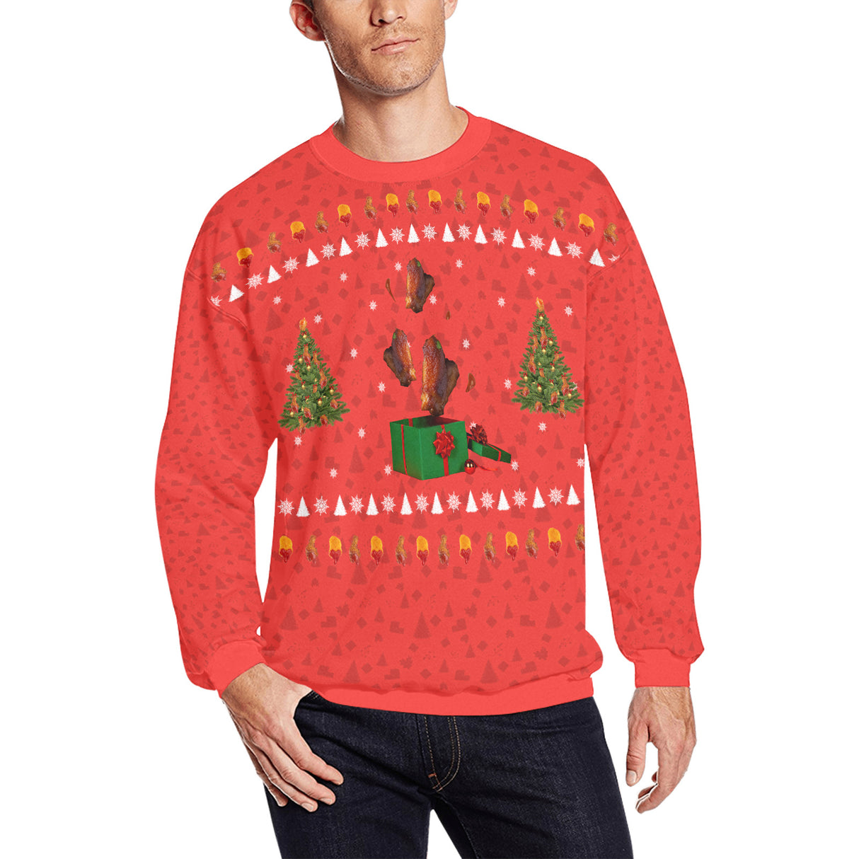 Chicken Wing Ugly Christmas Sweater
