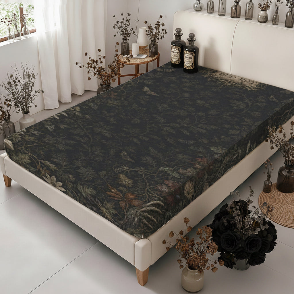 Bed Rot Botanical Gothic Fitted Sheet – Twin