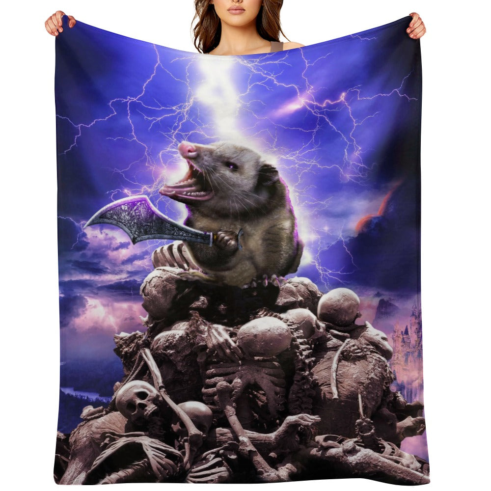Lightning Possum Throw Blanket