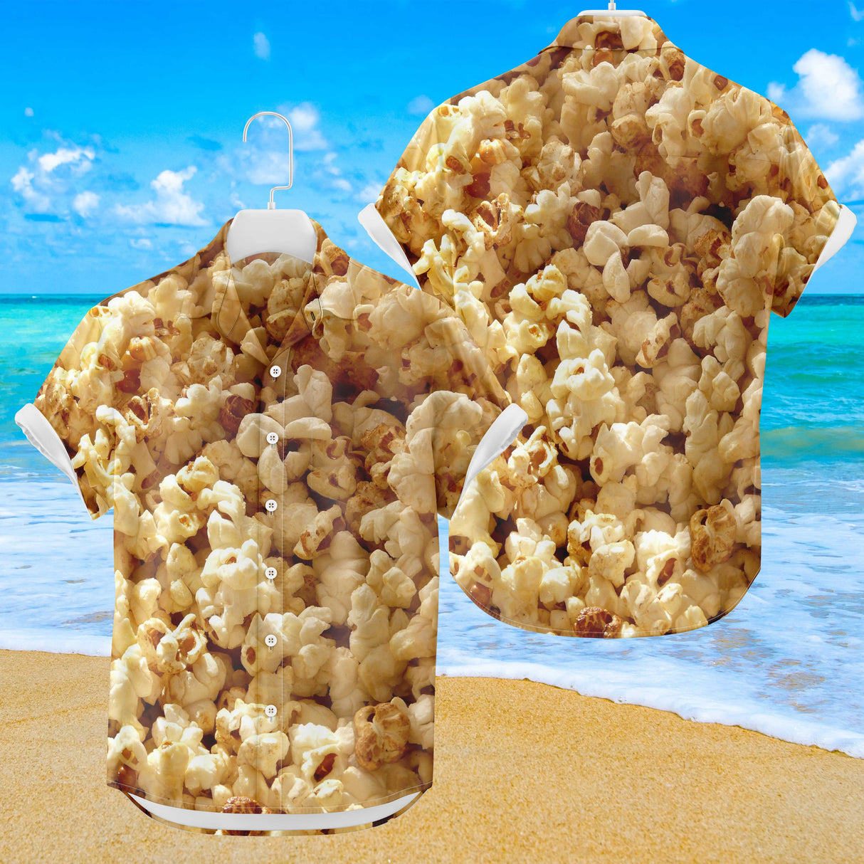 Popcorn Hawaiian Shirt | Button Up Down Shirt