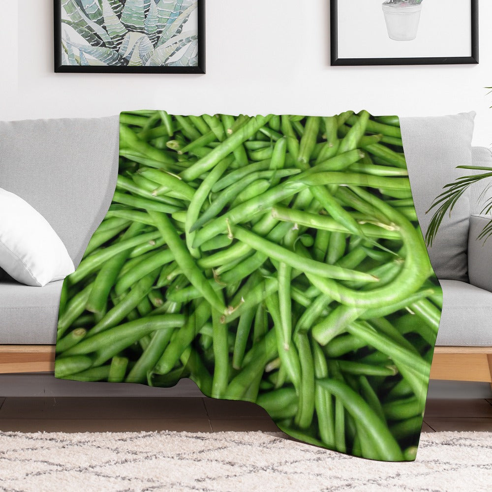 Green Bean Throw Blanket