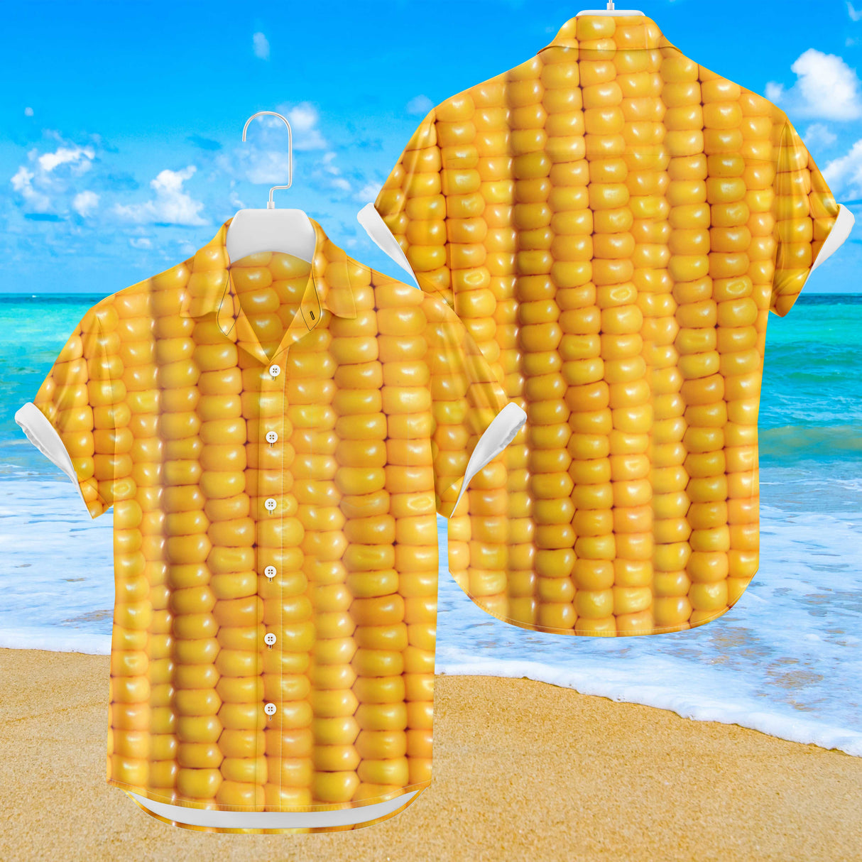 Maiskolben Hawaiihemd | Button Up Down Hemd
