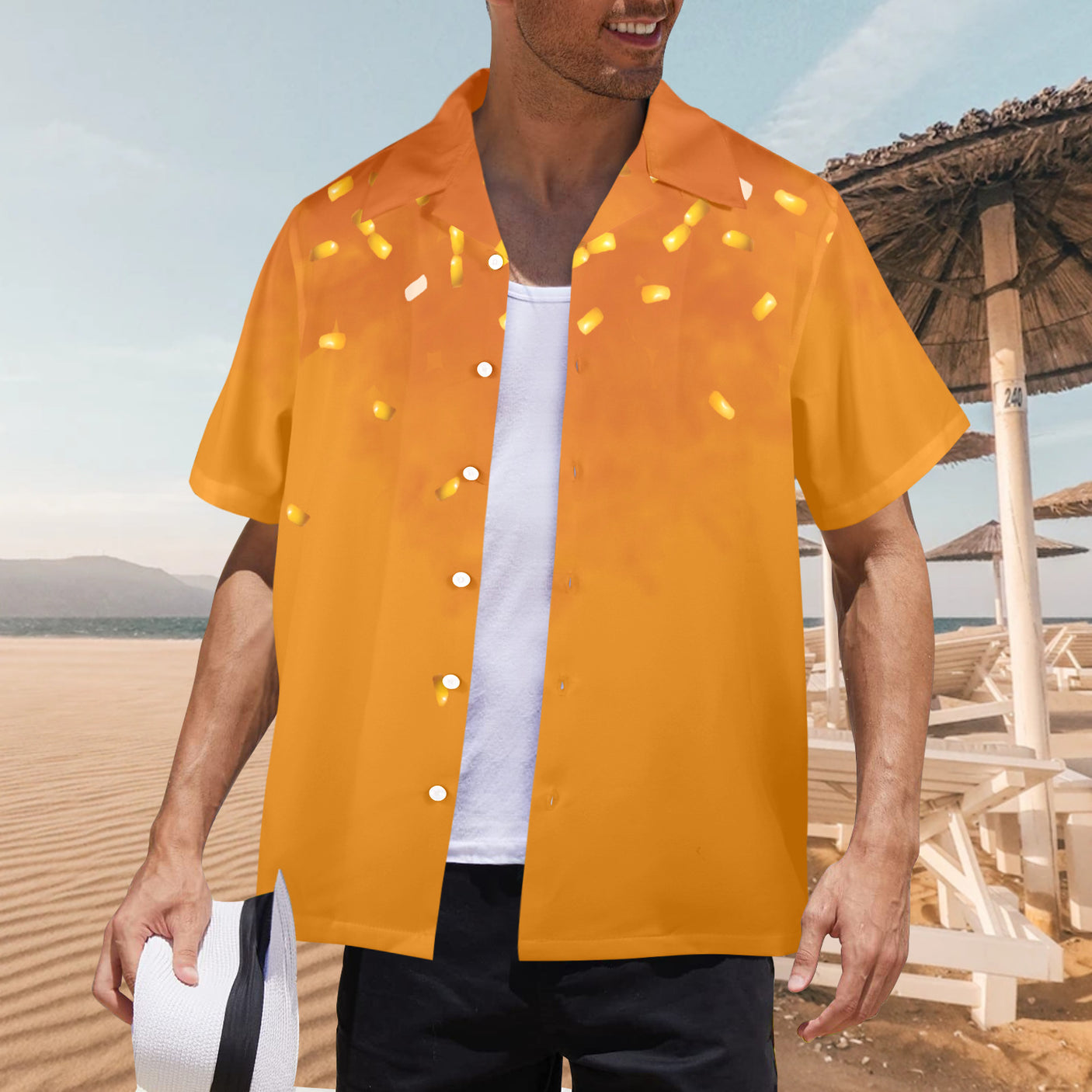 Corn Cob Hawaiian Shirt | Button Up Down Shirt