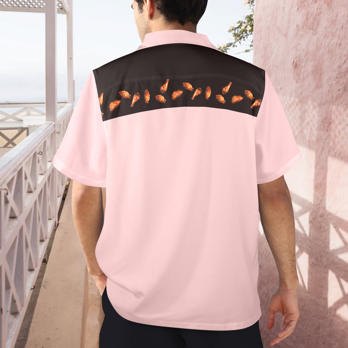 Chicken Wing Hawaiian Shirt - Funny Food Button-Up