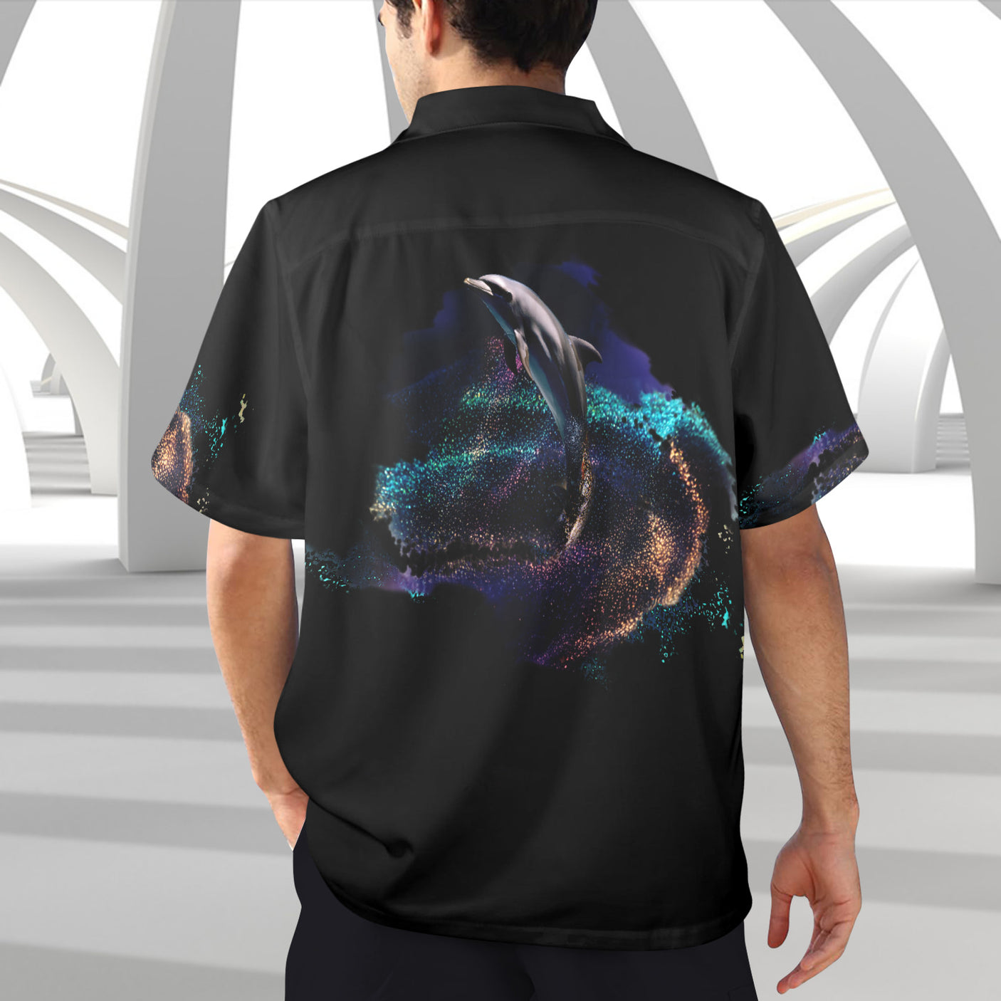 Dolphin Hawaiian Shirt | Button Up Down Shirt