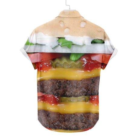 Chemise hawaïenne Burger | Chemise boutonnée