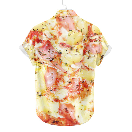 Chemise hawaïenne pizza à l’ananas | Chemise boutonnée