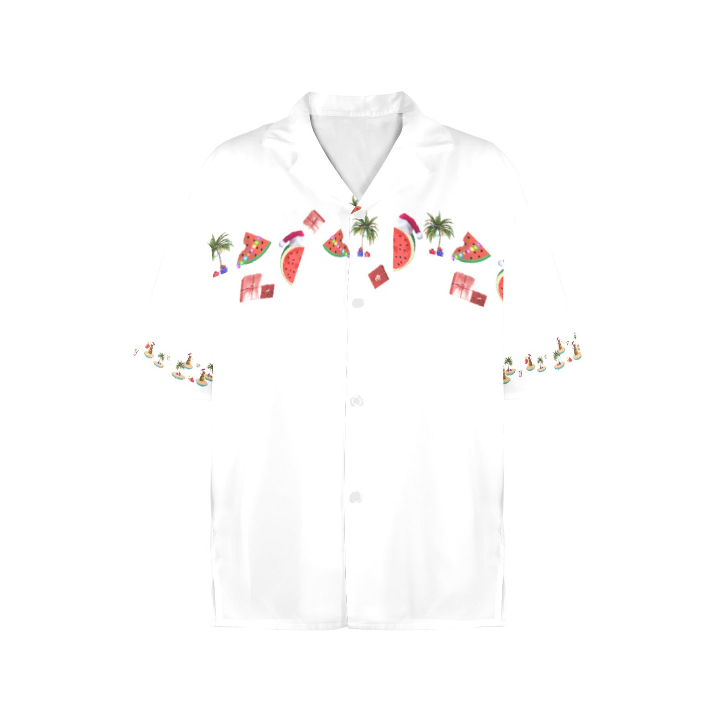 Women's Christmas in July Hawaiian Guayabera Shirt