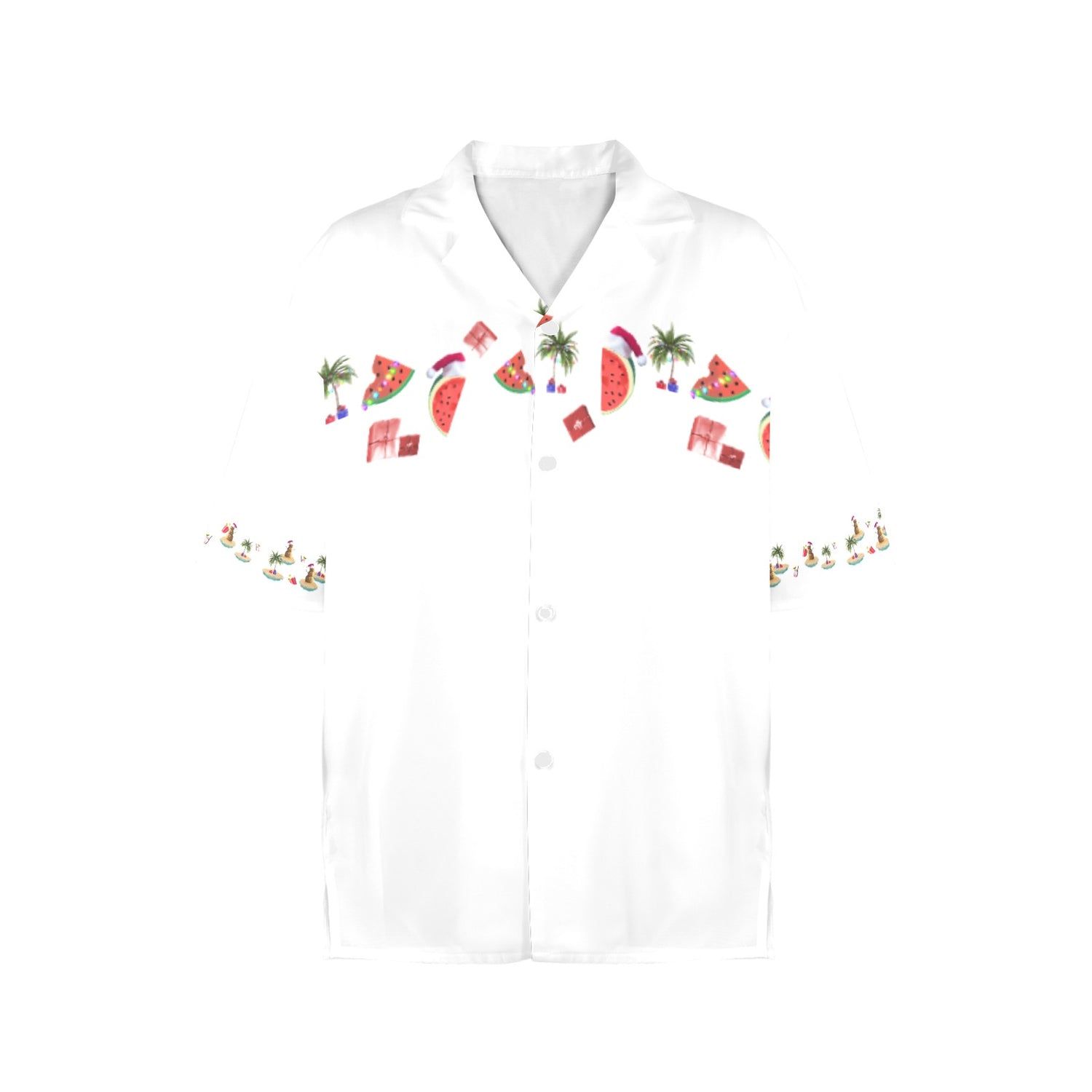 Women's Christmas in July Hawaiian Guayabera Shirt