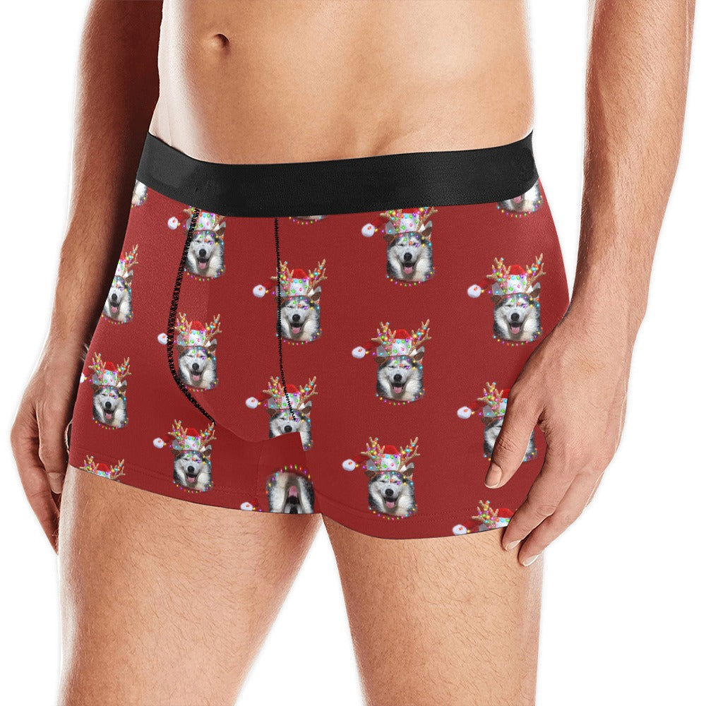 Christmas Husky Santa Boxer Brief Boxers