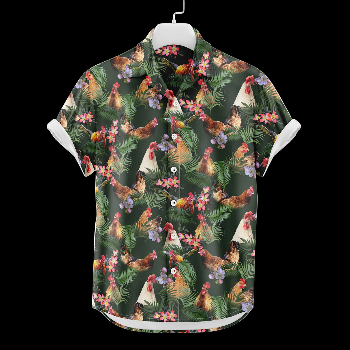 Chicken Hawaiian Shirt - Funny Chicken Button-Up