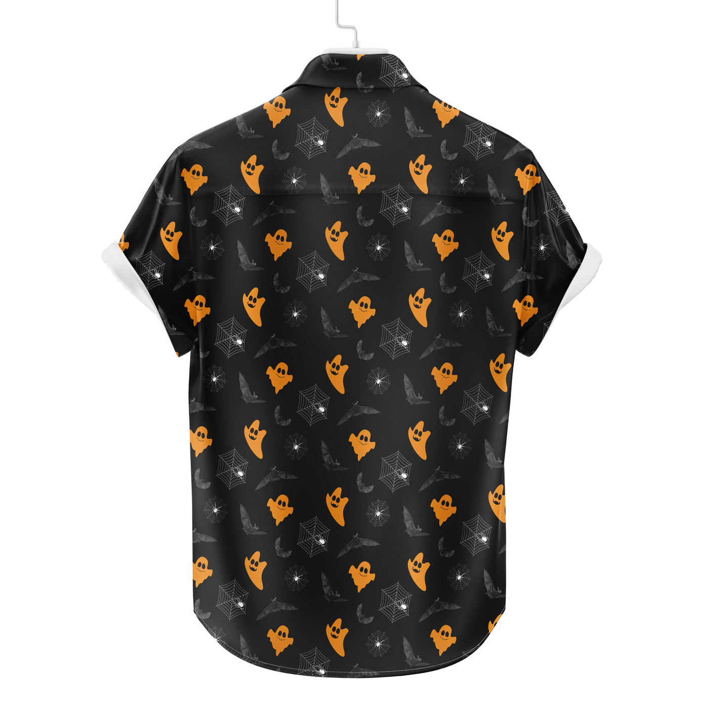 Chemise bouton hawaïenne Halloween Bat Ghost | Chemise boutonnée