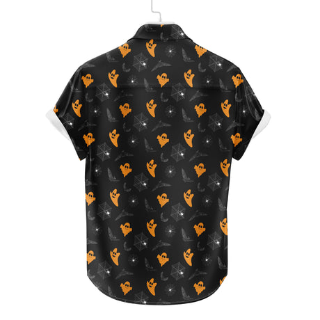 Chemise bouton hawaïenne Halloween Bat Ghost | Chemise boutonnée