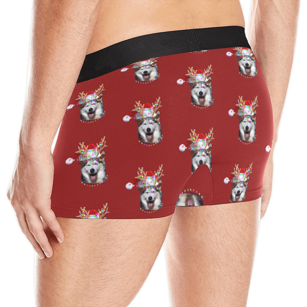 Christmas Husky Santa Boxer Brief Boxers