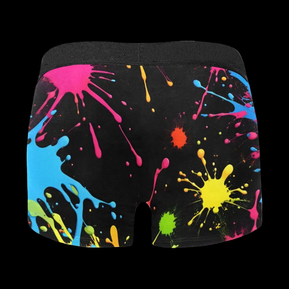 Rainbow Paint Splatter Boxer Brief Boxers