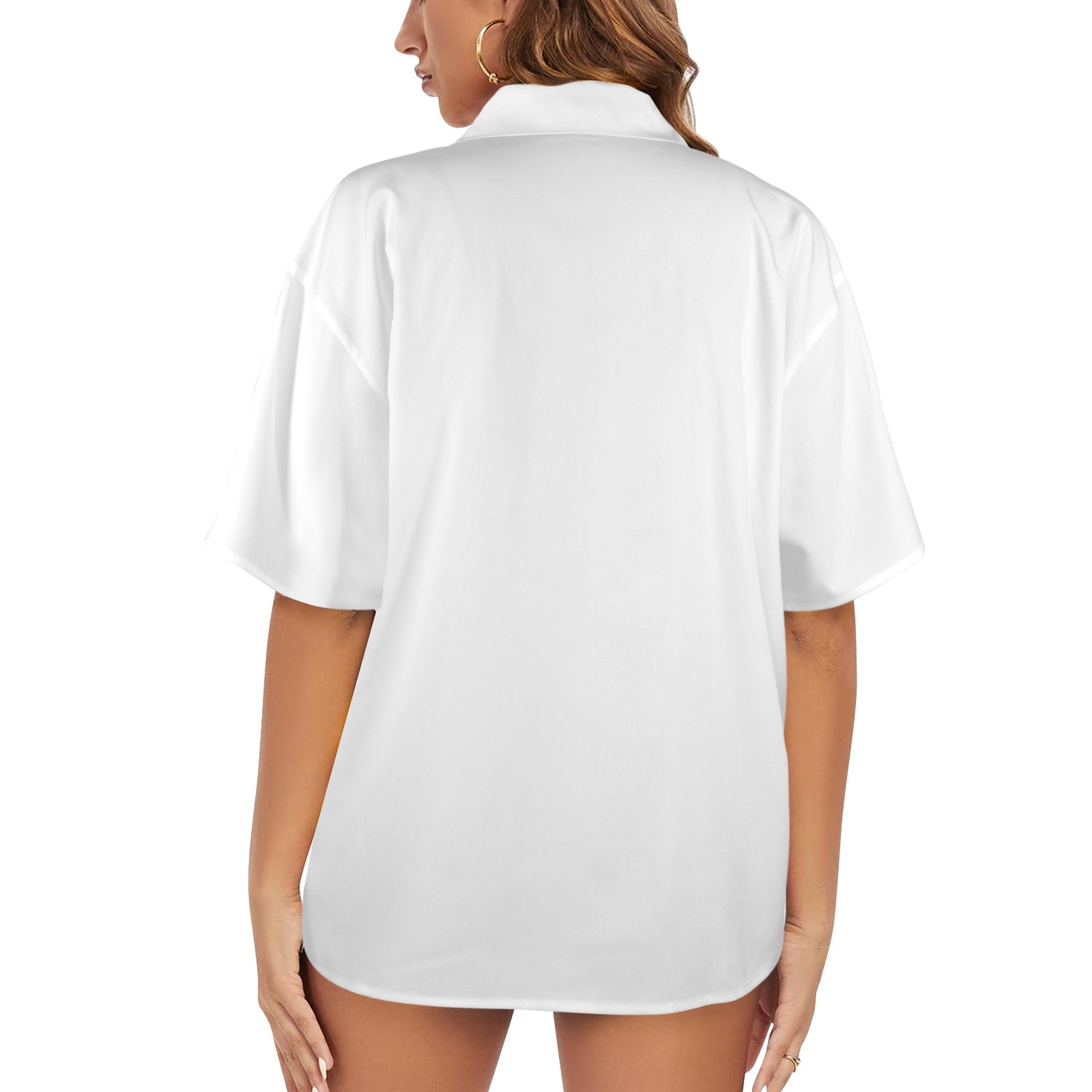 Women's Christmas in July Vacay Hawaiian Guayabera Shirt