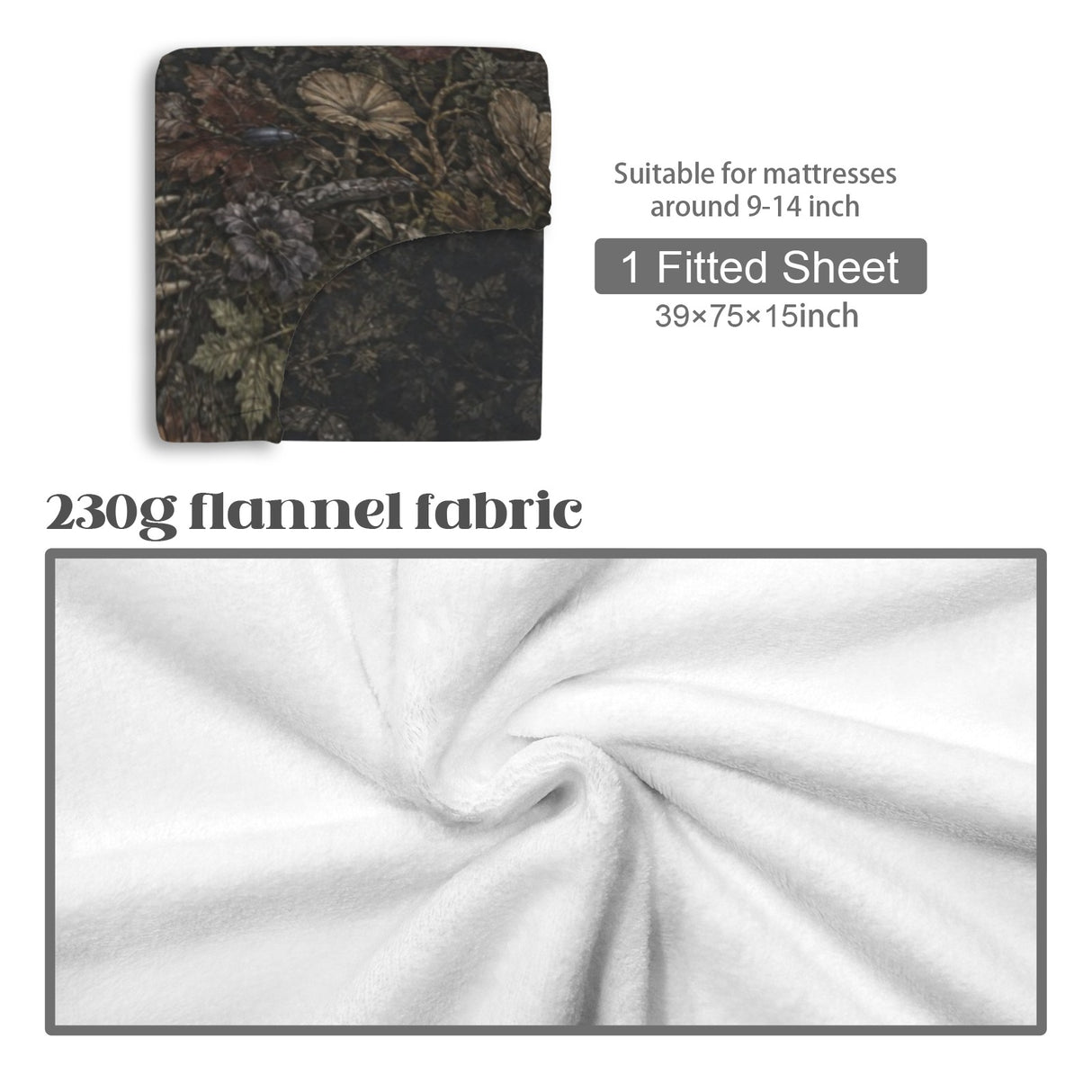 Bed Rot Botanical Gothic Fitted Sheet – Twin
