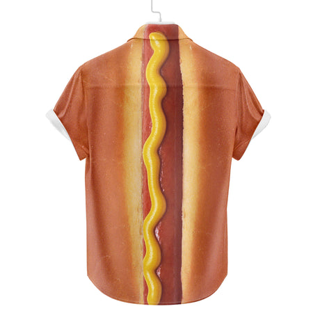 Hot Dog Hawaiian Shirt | Button Up Down Shirt