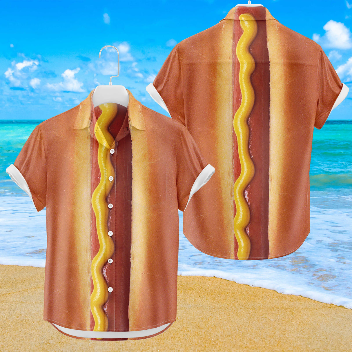 Hot Dog Hawaiian Shirt | Button Up Down Shirt