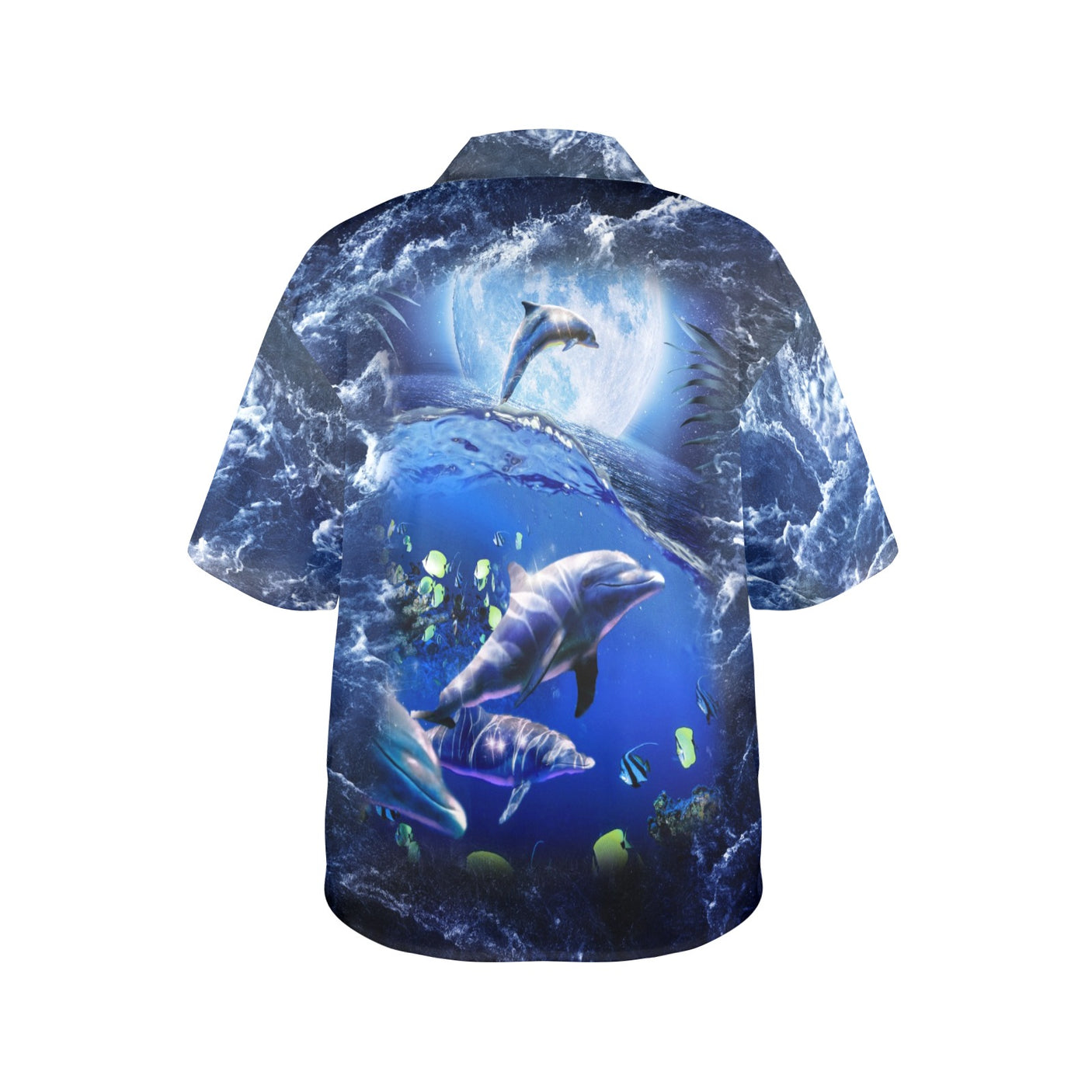 Moon Dolphin Women's Hawaiian Shirt