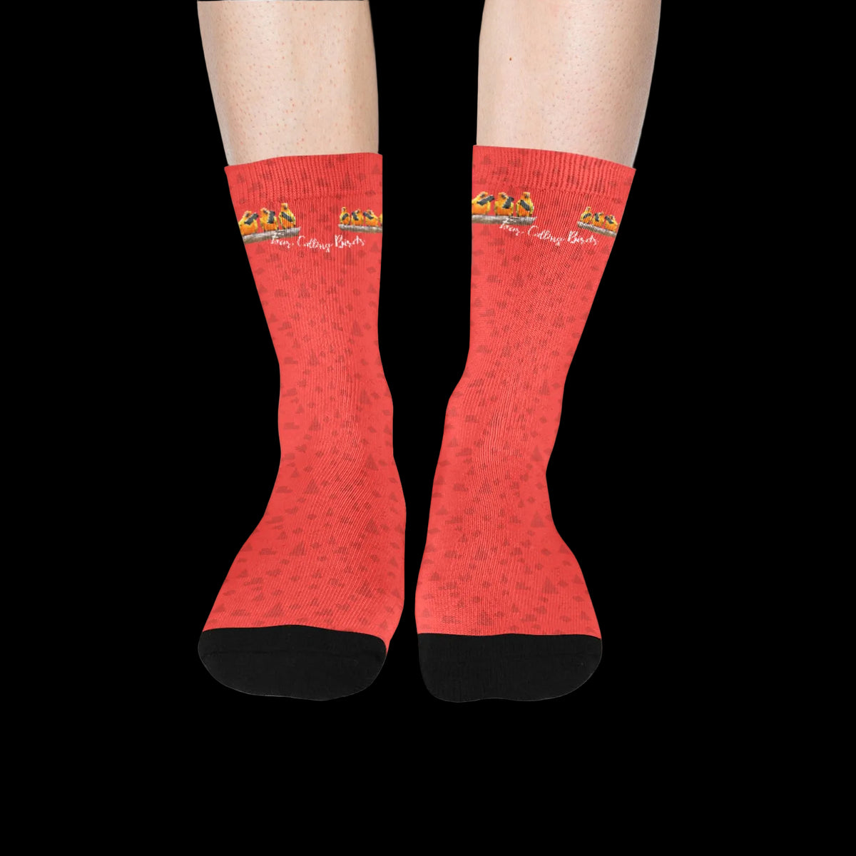 4 Calling Birds Christmas Socks