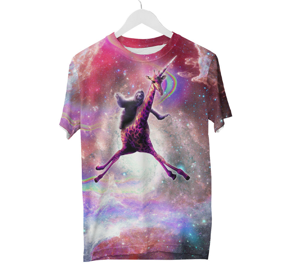 Space Sloth Giraffe Shirt | AOP 3D Tee Shirts
